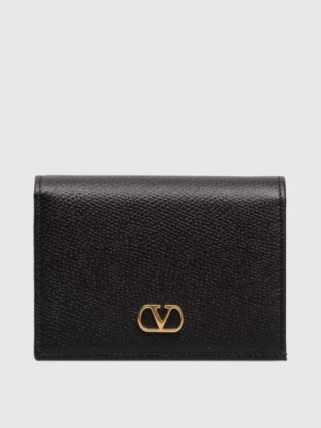 Кожаный кошелек Valentino черный