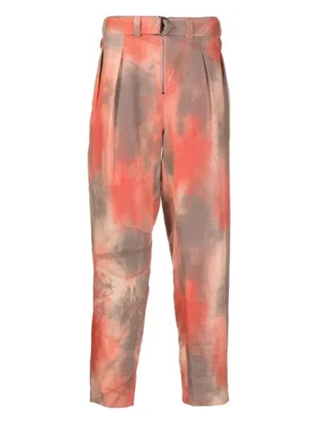 Pantaloni Emporio Armani plisate roșu