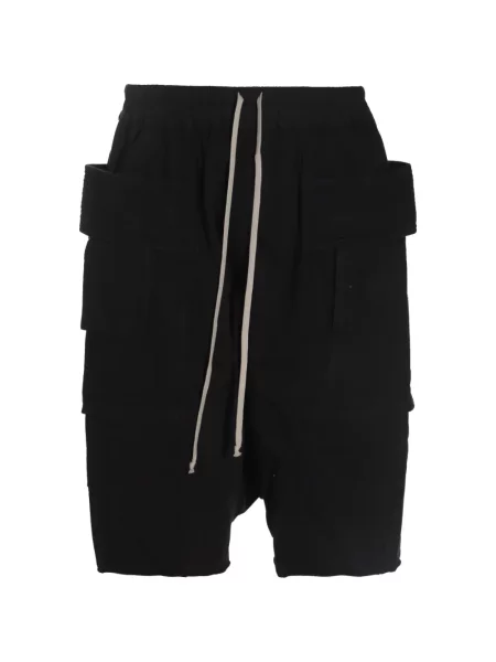 Șnur de strângere pantaloni scurți cargo Rick Owens Drkshdw negru