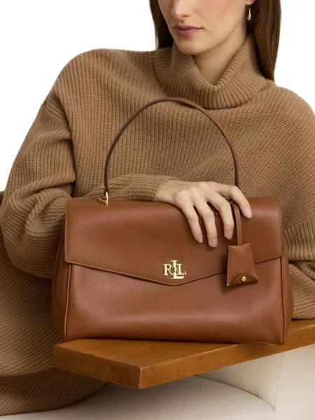 Geantă Lauren Ralph Lauren din piele maro