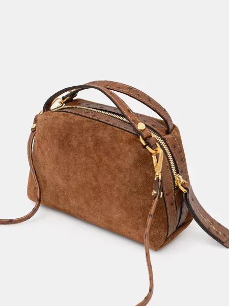 Torebka crossbody Gianni Chiarini skórzana brązowa