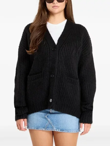 Cardigan New Era Cap cu broderie tricotate negru