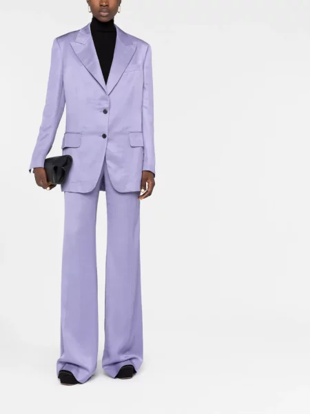 Vienakrūtis švarkas Tom Ford violetinė