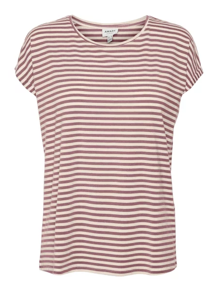Aware Tricou VMAva mauve / lână alb