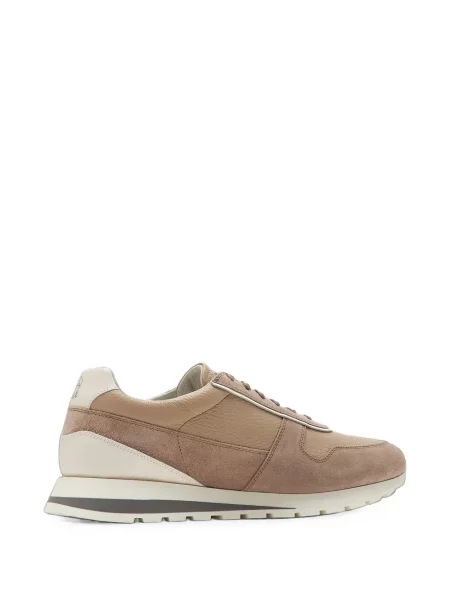 Sneakerși Brunello Cucinelli din piele de căprioară bej