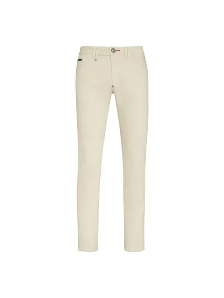 Jeansy straight leg Philipp Plein beżowe