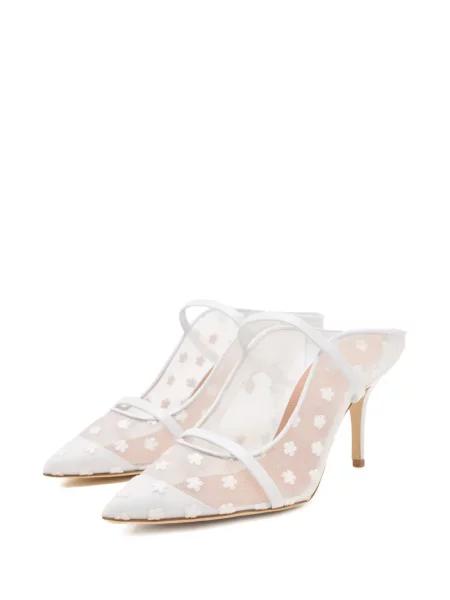 Gėlėtos dirželis mulės Malone Souliers balta
