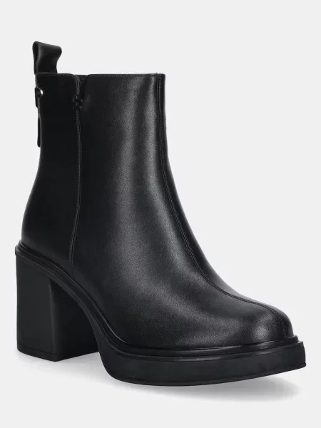 GOE cizme de piele cu drept BLACK negru