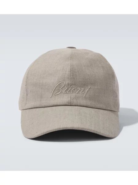Șapcă Brioni de lână cu autograf gri