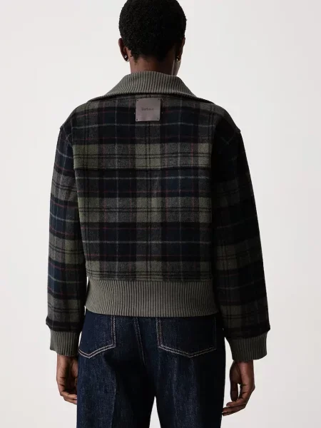 Barbour kurtka z dodatkiem wełny Ivybridge zielona