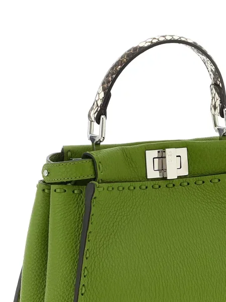 Geantă de mână Fendi Peekaboo verde