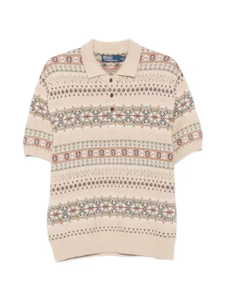 Scurt pulover Polo Ralph Lauren din piele de căprioară albastru