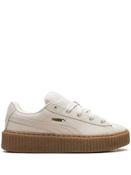 Sneakerși Puma din nubuc alb
