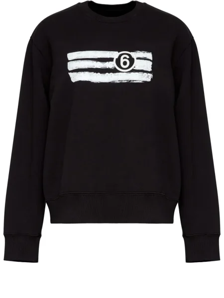 Hanorac Mm6 Maison Margiela din jerseu negru