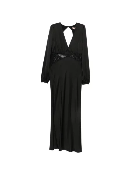 Rochie maxi Twinset din dantelă negru