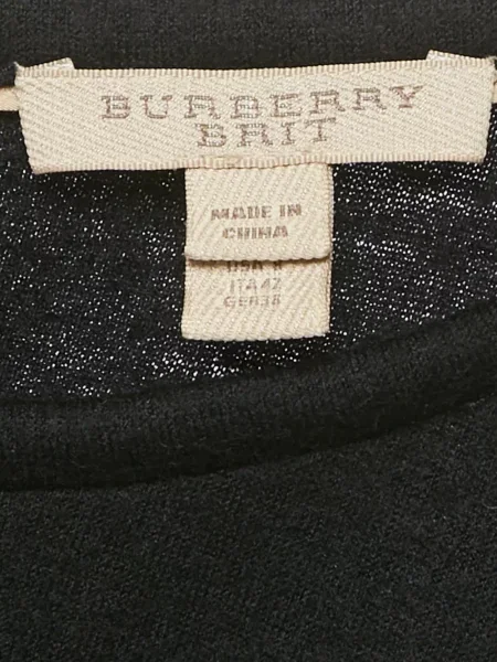 Rochie Burberry de lână de costum negru