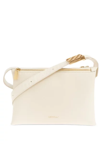 Bőr kézitáska Off-white fehér