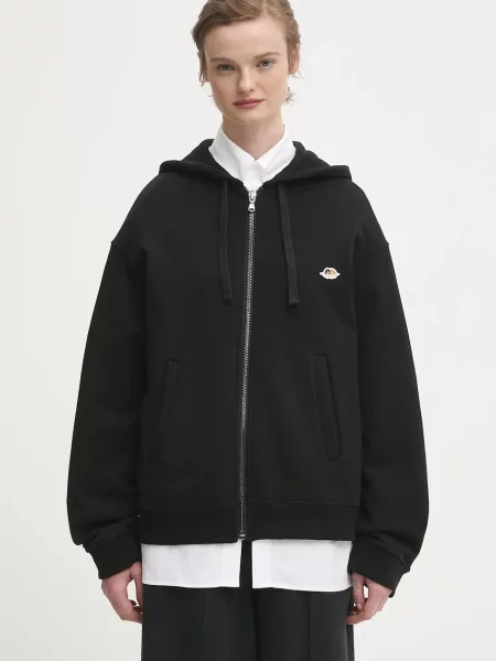 Fiorucci hanorac de Angel Patch Regular Fit Zip Up negru