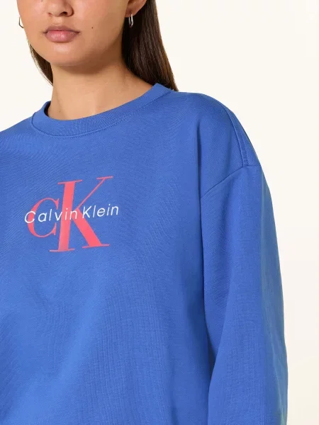 Calvin Klein Jeans bluza z nadrukiem niebieski