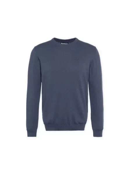 Pulover Barbour cu decolteu rotund clasic albastru