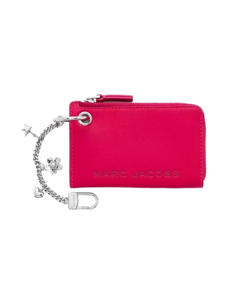 Portfel Marc Jacobs skórzany różowy