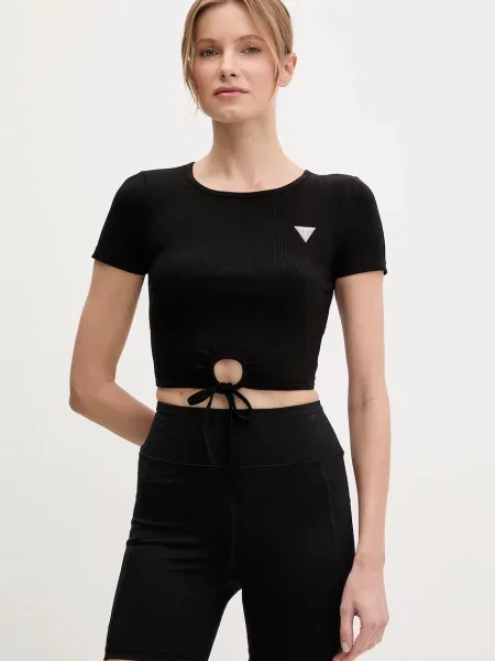 Тениска Guess CROCUS черно