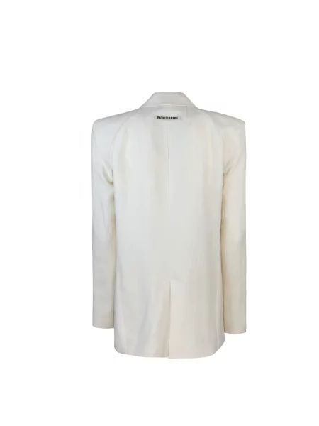 Lniana marynarka Patrizia Pepe beżowa