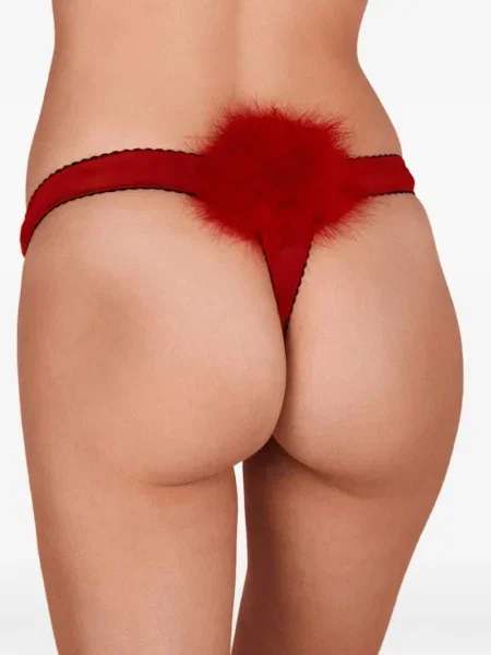 Svilene tangice Gilda & Pearl sa perlicama crvena