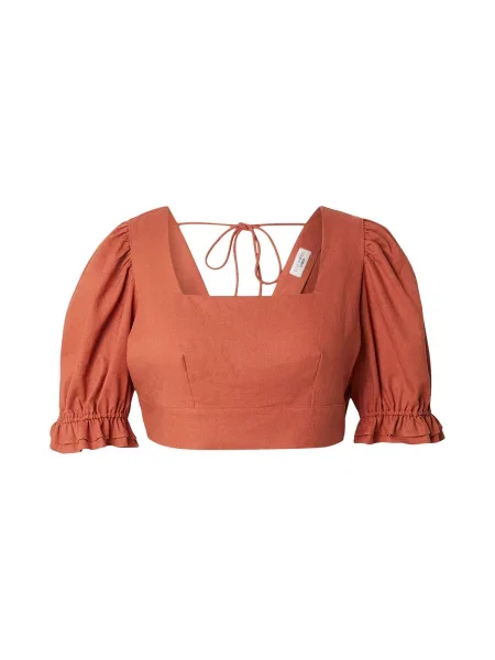 CITA MAASS Top ruginiu roșu