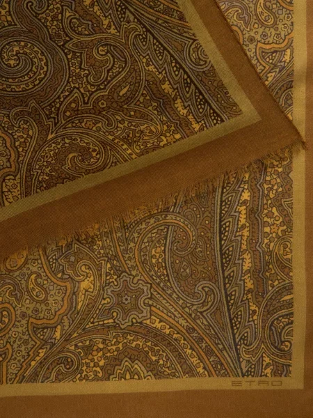 Fular Etro din cașmir galben