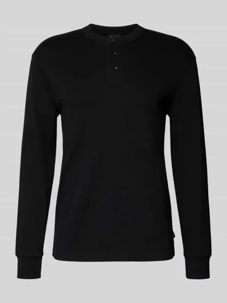 Bluza z prążkowanymi wykończeniami Armani Exchange czarna