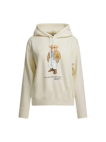 Bluza z kapturem Polo Ralph Lauren polarowa beżowa
