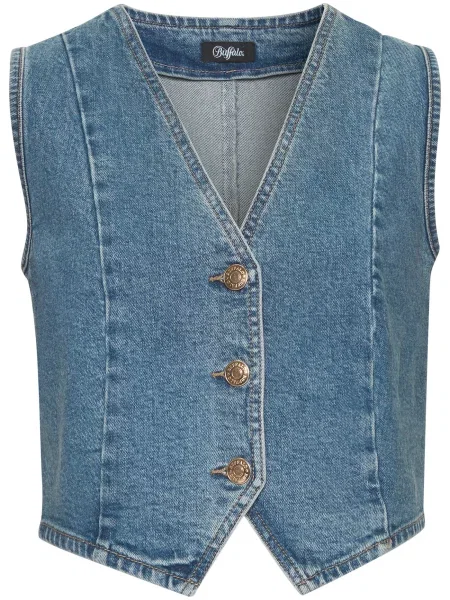 BUFFALO Vestă denim albastru