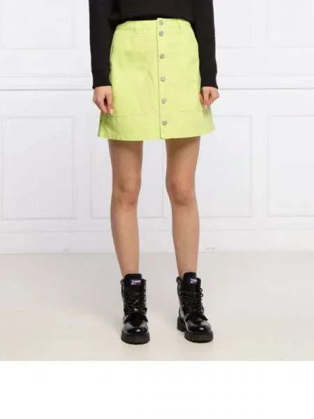 Tommy Jeans Fustă | high rise verde