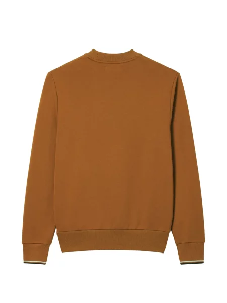 Pulover Fred Perry cu broderie maro