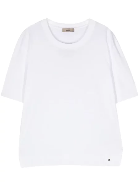 Къс пуловер Herno бяло