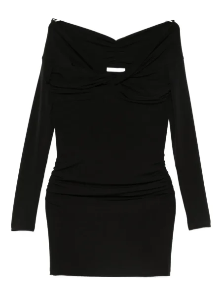Rochie mini Patrizia Pepe drapată de costum negru