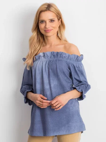 Bluză Fashionhunters albastru