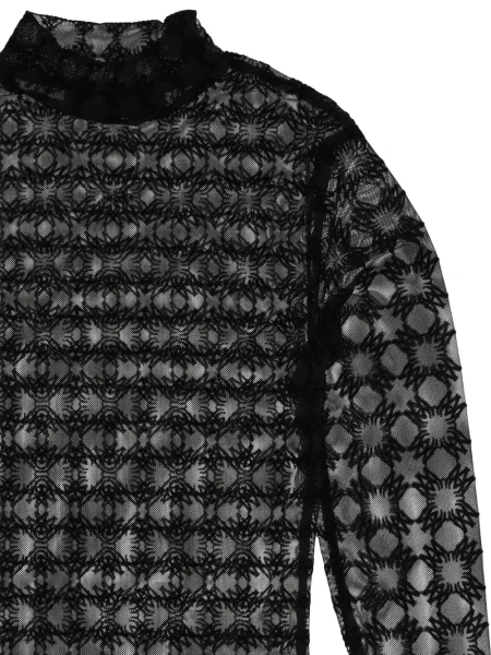 Top Amiri din dantelă negru