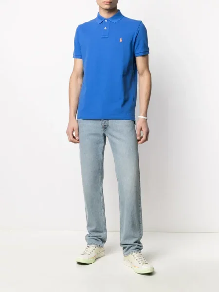 Siuvinėta polo marškinėliai Polo Ralph Lauren mėlyna