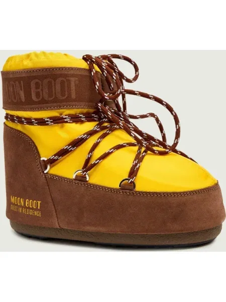 Moon Boot Bocanci ICON LOW | Moon Boot X Guest in Residence | piele întoarsă galben