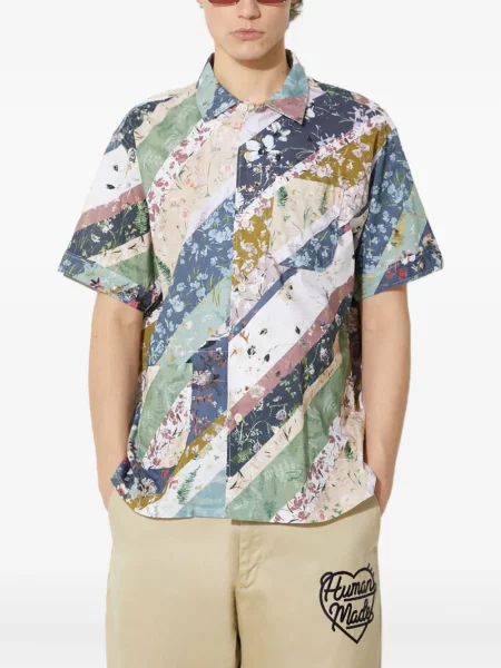 Květinová krátká košile Engineered Garments zelená