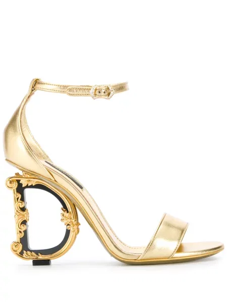Sandale Dolce & Gabbana din piele auriu