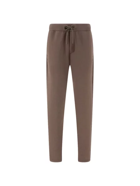 Pantaloni Paul & Shark din fleece alergare maro