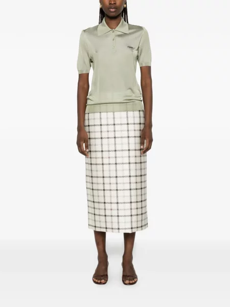 Tricou polo Fendi verde