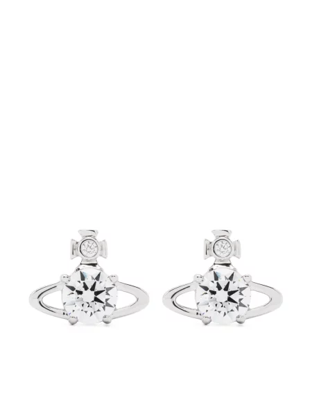 Cercei Vivienne Westwood de cristal argintiu