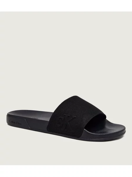 Calvin Klein Papucs Ess Slide Hf Side Logo Cv fekete