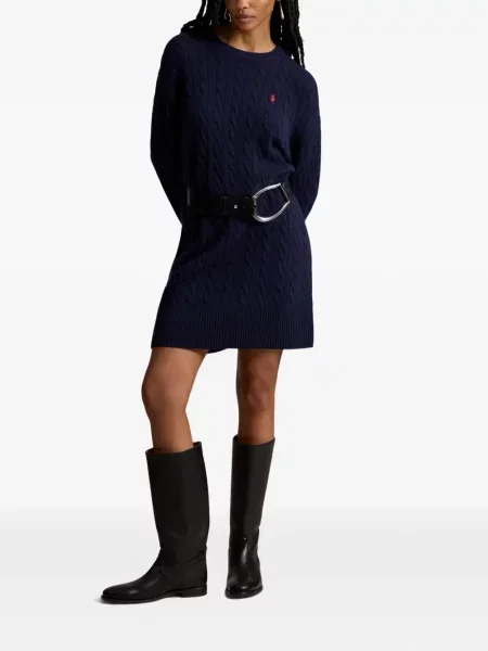 Велурени бягане с яка чорапи Polo Ralph Lauren синьо