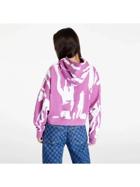 Mikina Adidas Thebe Magugu semi pulse lila/white bílá