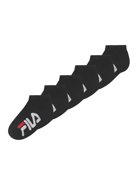 FILA Șosete gri deschis / roșu negru